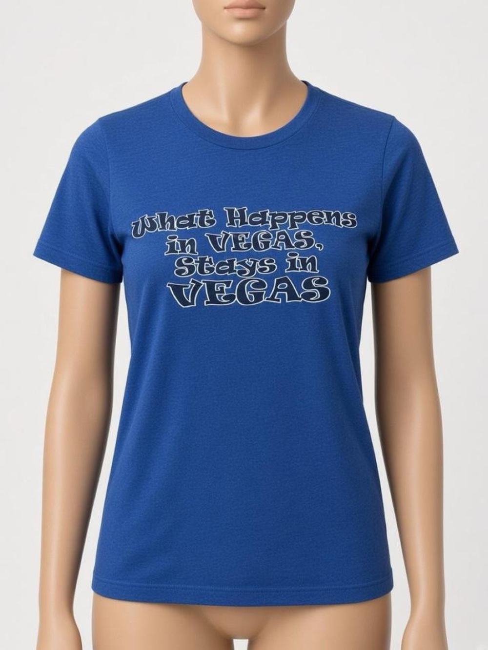 Blue Women's 'What Happens in Vegas' Graphic Tee